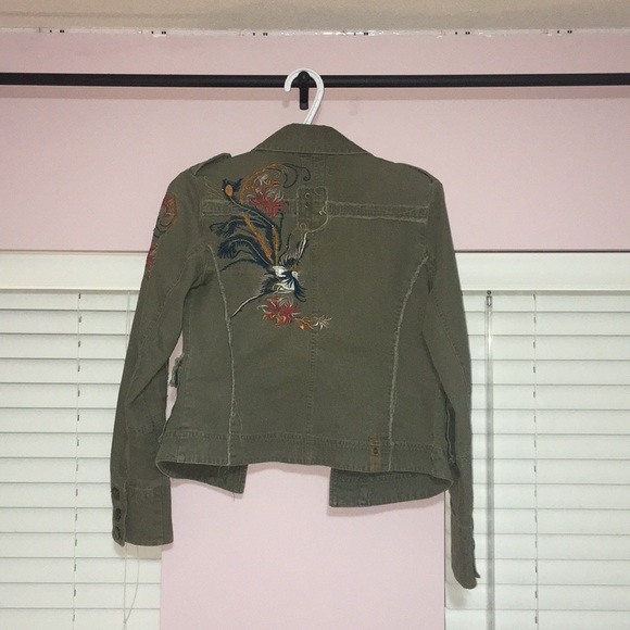 army green jean jacket - Picture 3 of 3